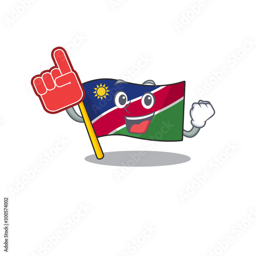 flag namibia isolated the in foam finger character
