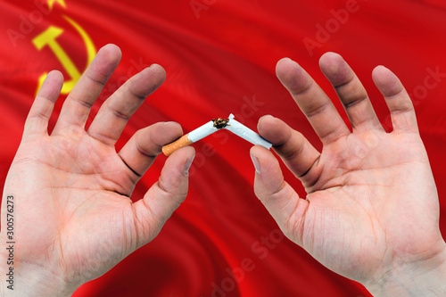 Fotografía Soviet Union quit smoking cigarettes concept