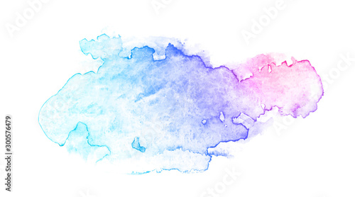 Abstract watercolor art hand paint on white background, watercolor background.