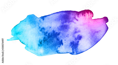 Abstract watercolor art hand paint on white background, watercolor background.