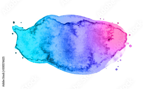 Abstract watercolor art hand paint on white background, watercolor background.
