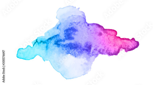 Abstract watercolor art hand paint on white background, watercolor background.