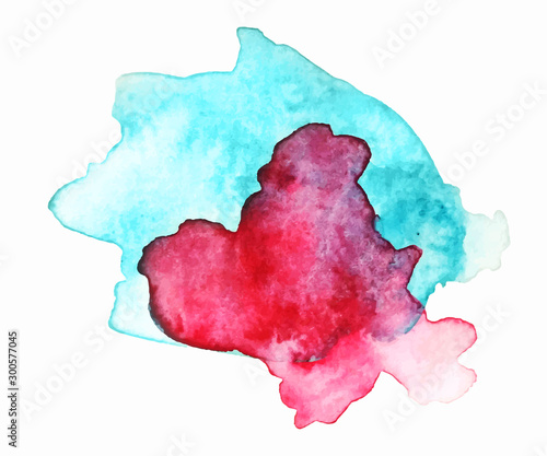 Abstract watercolor art hand paint on white background, watercolor background.