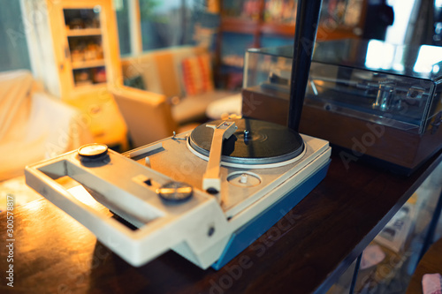 old Turntables Entertainment 70s vintage style