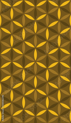 Seamless flower of life pattern of sacred geometry