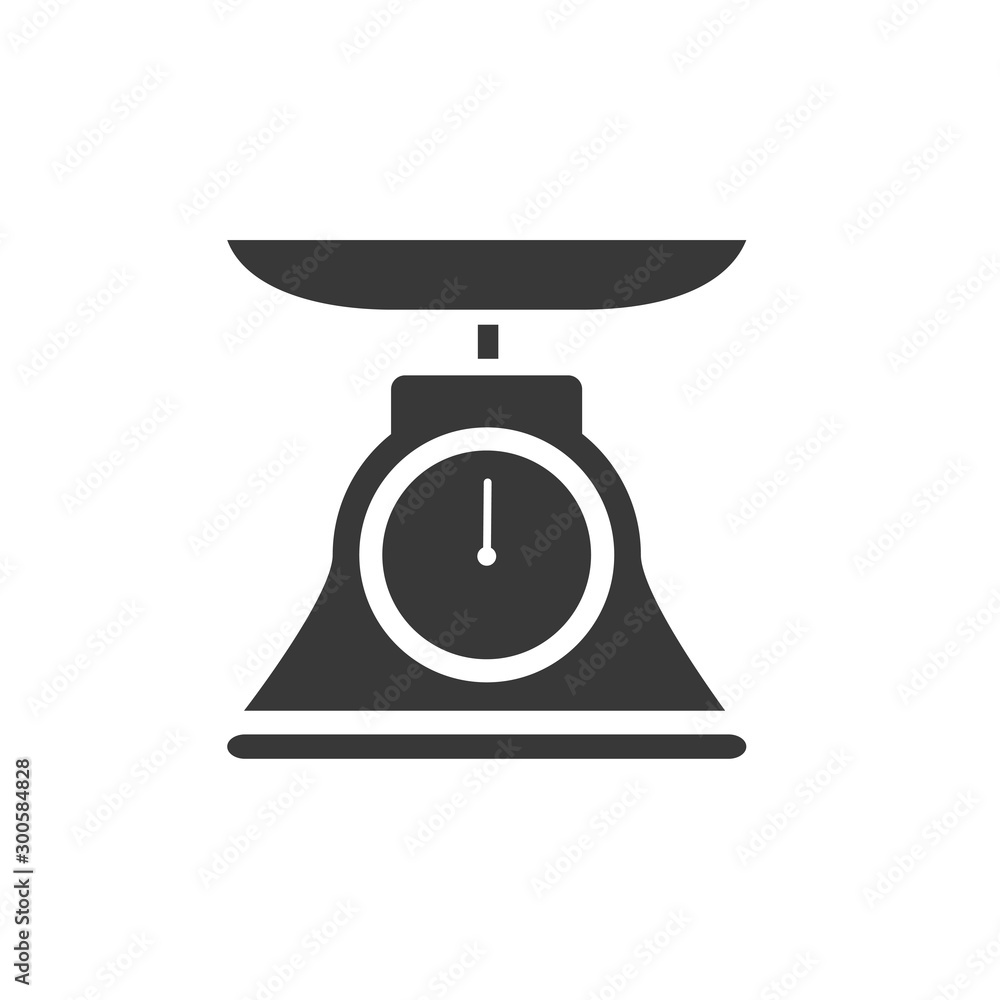 Commercial weight scale icon for stores and pharmacies. Vector illustration - obrazy, fototapety, plakaty 