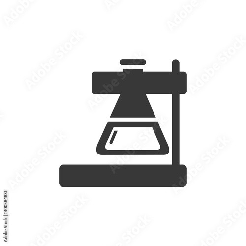 Conical flask icon. Erlenmeyer laboratory instrument. Vector illustration