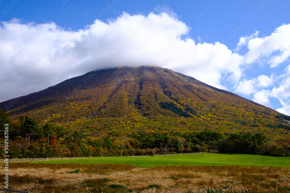 View of Mount Daisen in Tottori prefecture, japan