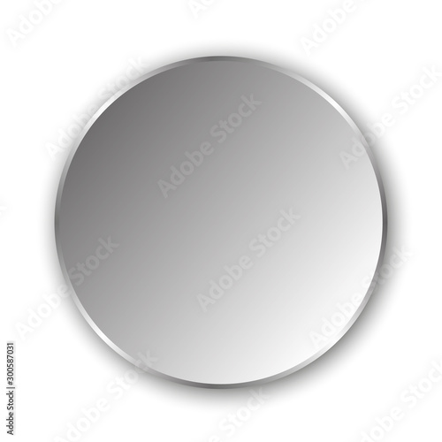 Vector blank button isolated. Vector illustration.