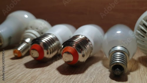 Wallpaper Mural LED bulbs. A set of light bulbs. LED energy-saving light bulbs Torontodigital.ca