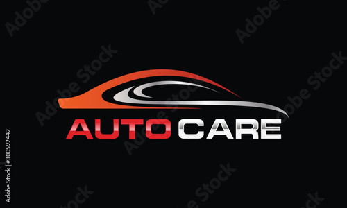 Auto car Logo Template vector icon Silver and red colors, Garage. Car Services symbol. Cars sign illustration. Design automobile logo vector. Automotive logo icon. Automobile logo symbol. Car service 
