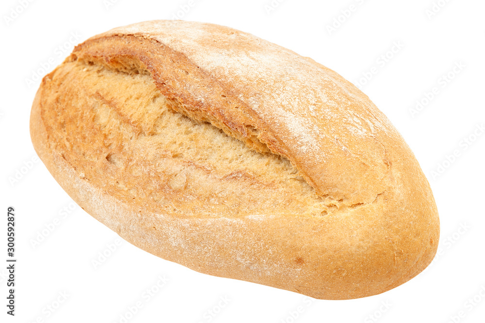 Wheat loaf of bread isolated on white background Wheat loaf of bread isolated on white background