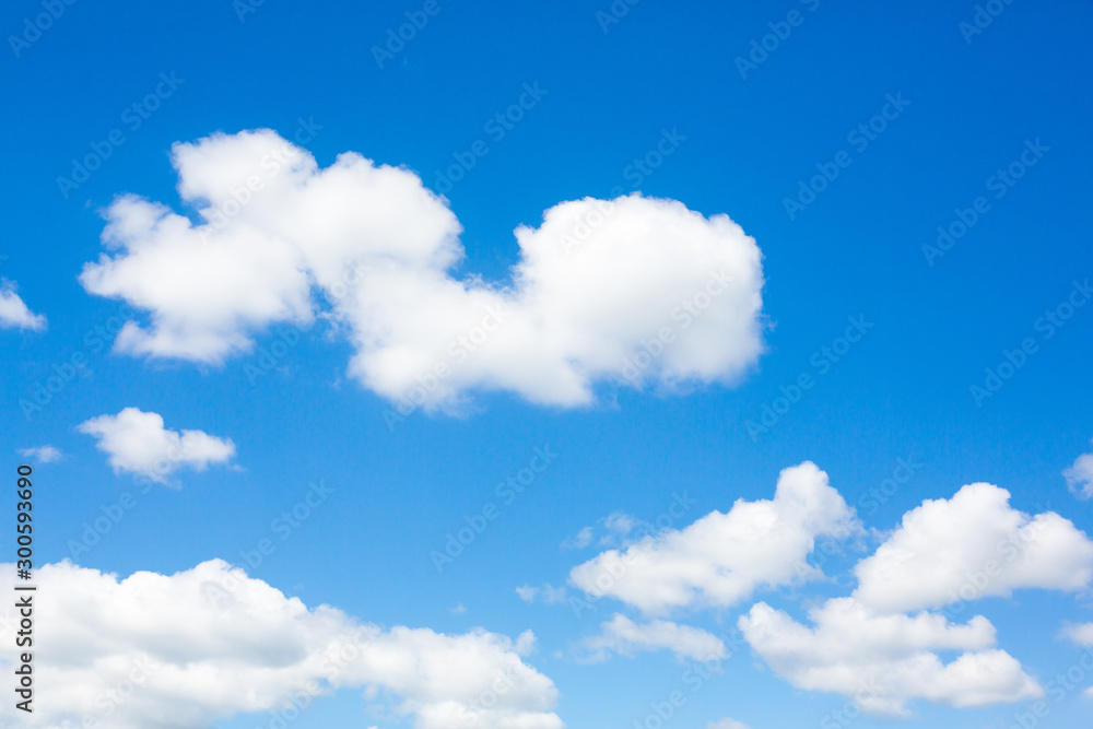 The blue sky is full of beautiful white clouds. The blue sky is full of beautiful white clouds.