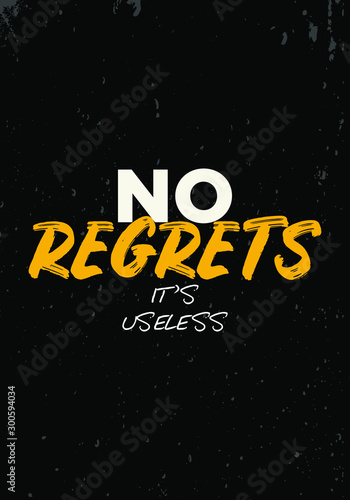 no regrets useless motivational quotes t shirt print vector design