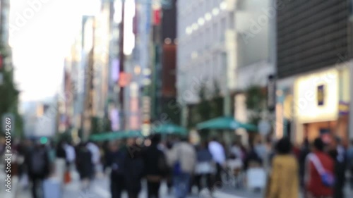 Wallpaper Mural Blurred View of Ginza Street and Pedestrian Torontodigital.ca
