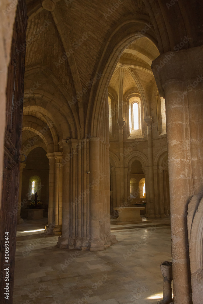Interior of the Church of the Monastery of  Gradefes of the XII century 