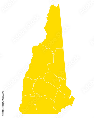 Karte von New Hampshire