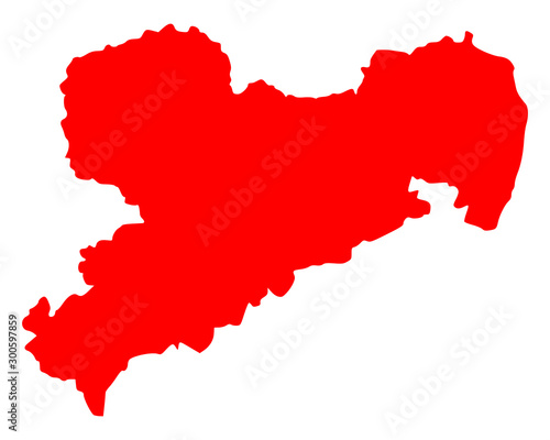 Karte von Sachsen