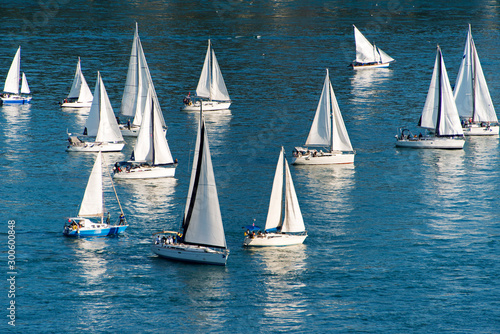 Sailing boats and yachts in Bosporus cup in Istanbul, Turkey © CoolimagesCo