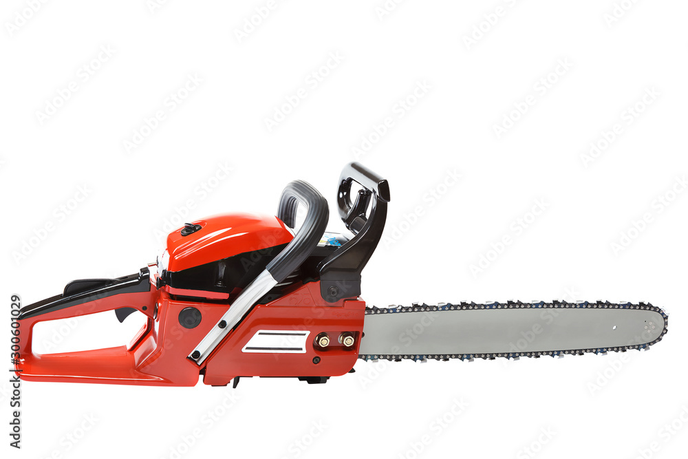 Chainsaw isolated on a white background.