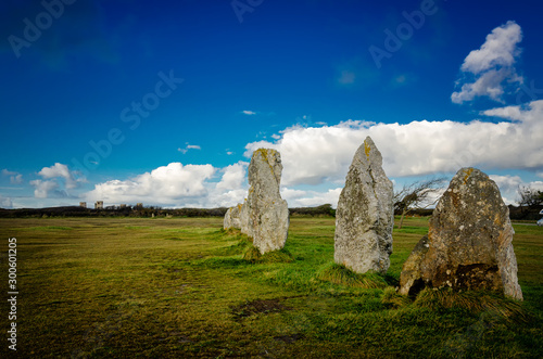 The megalithic alignments of Lagatjar, Camaret sur mer, Brittany, France