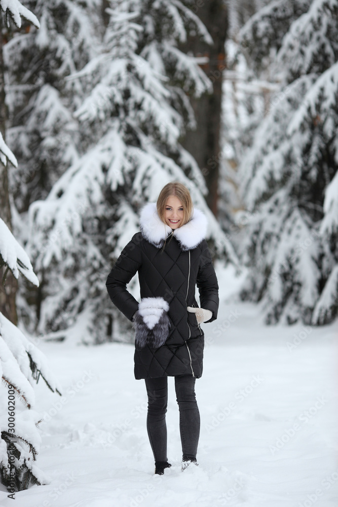 Fashion young woman in the winter time Fashion young woman in the winter time