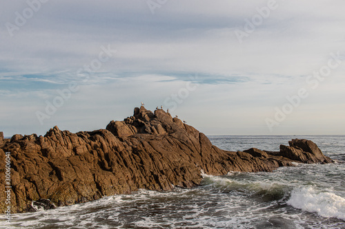 rocks on the shore of the atlantic coast