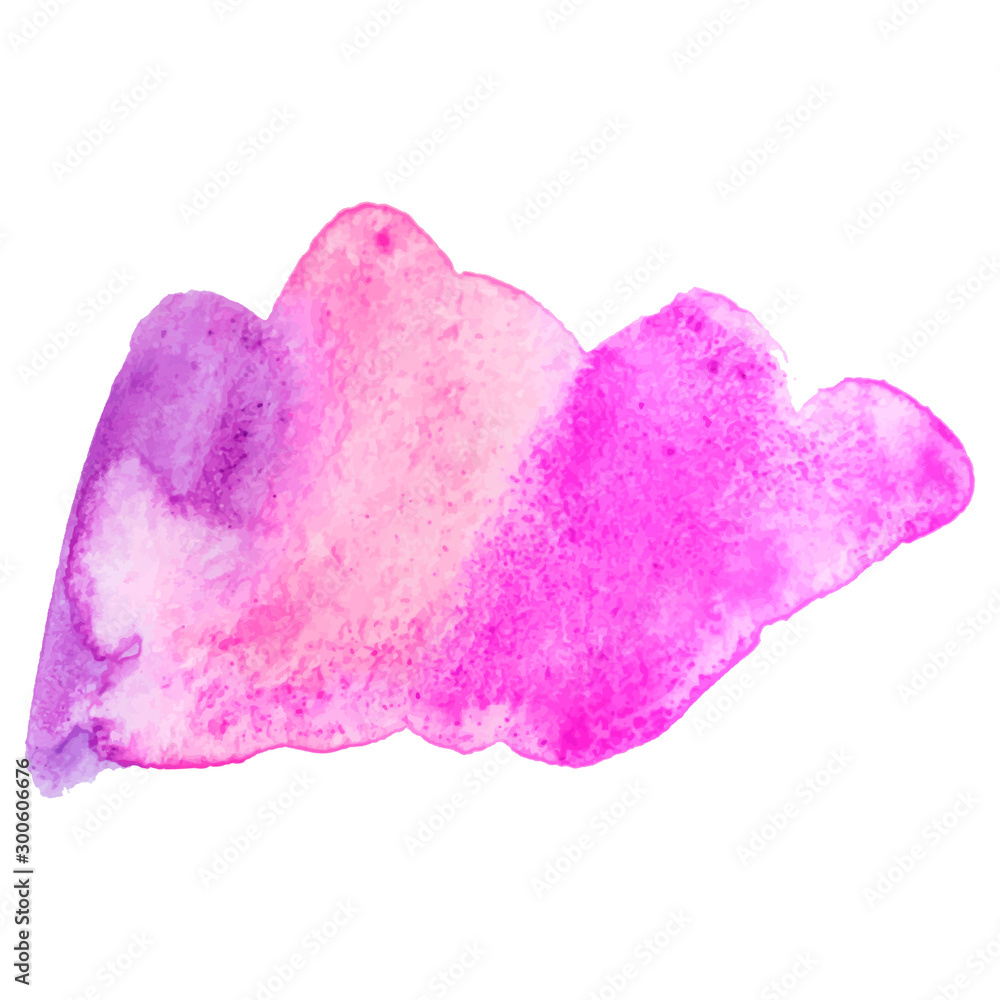 Pastel pink isolated vector watercolor stain. Grunge element for web design and paper design