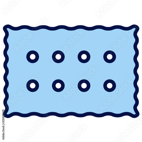 Keks, Butterkeks Vector Icon Illustration