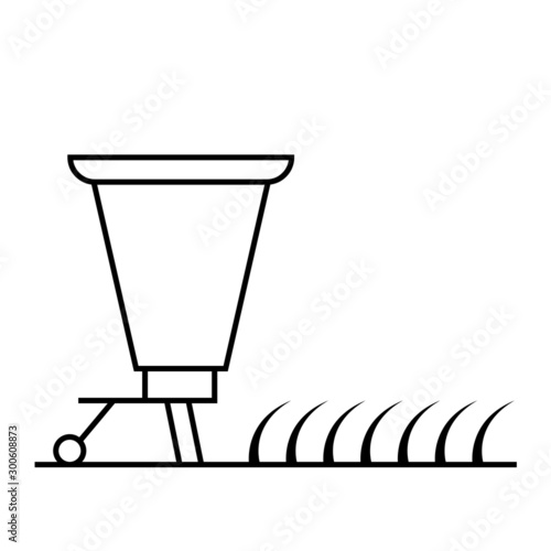 Agriculture equipment vector icon. harvester illustration symbol collection. farming sign or logo.