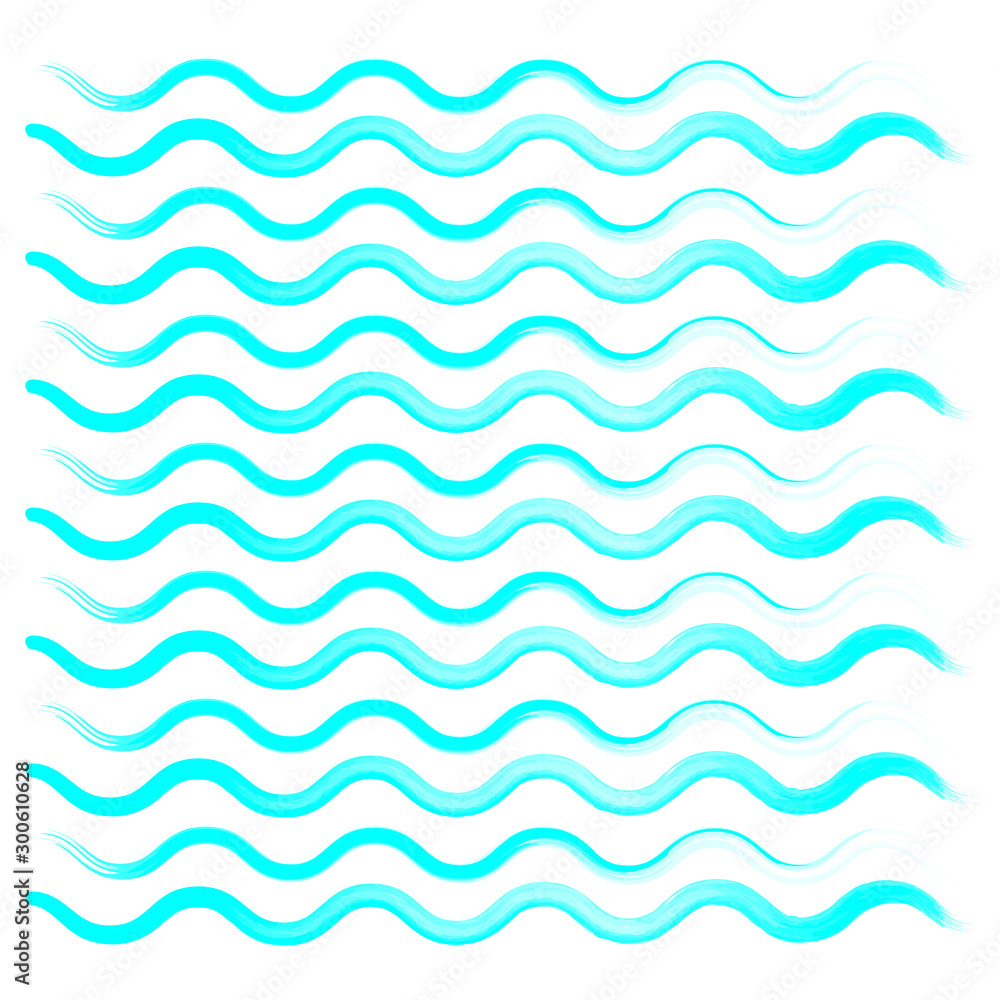 Hand drawn watercolor wave pattern Hand drawn watercolor wave pattern