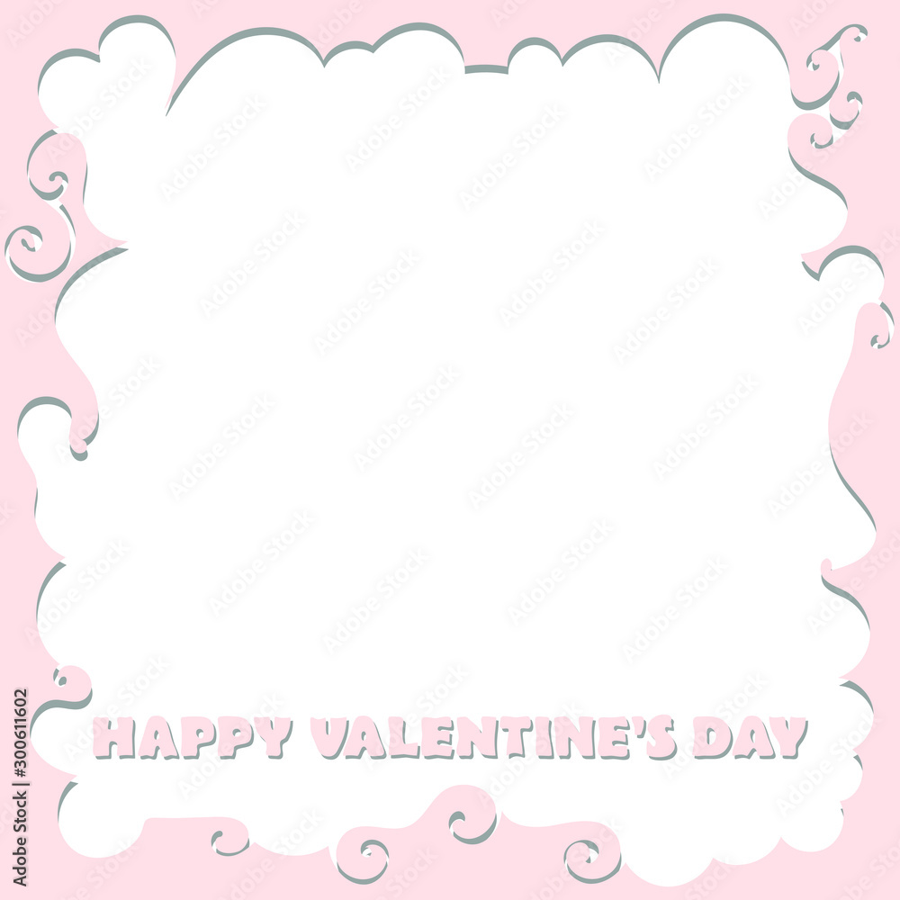 Frame. With the inscription Happy Valentine's Day. Vector illustration Frame. With the inscription Happy Valentine's Day. Vector illustration