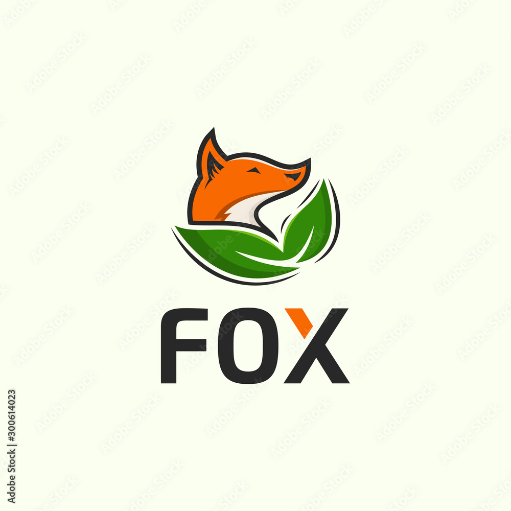 Obraz premium Fox vector design template