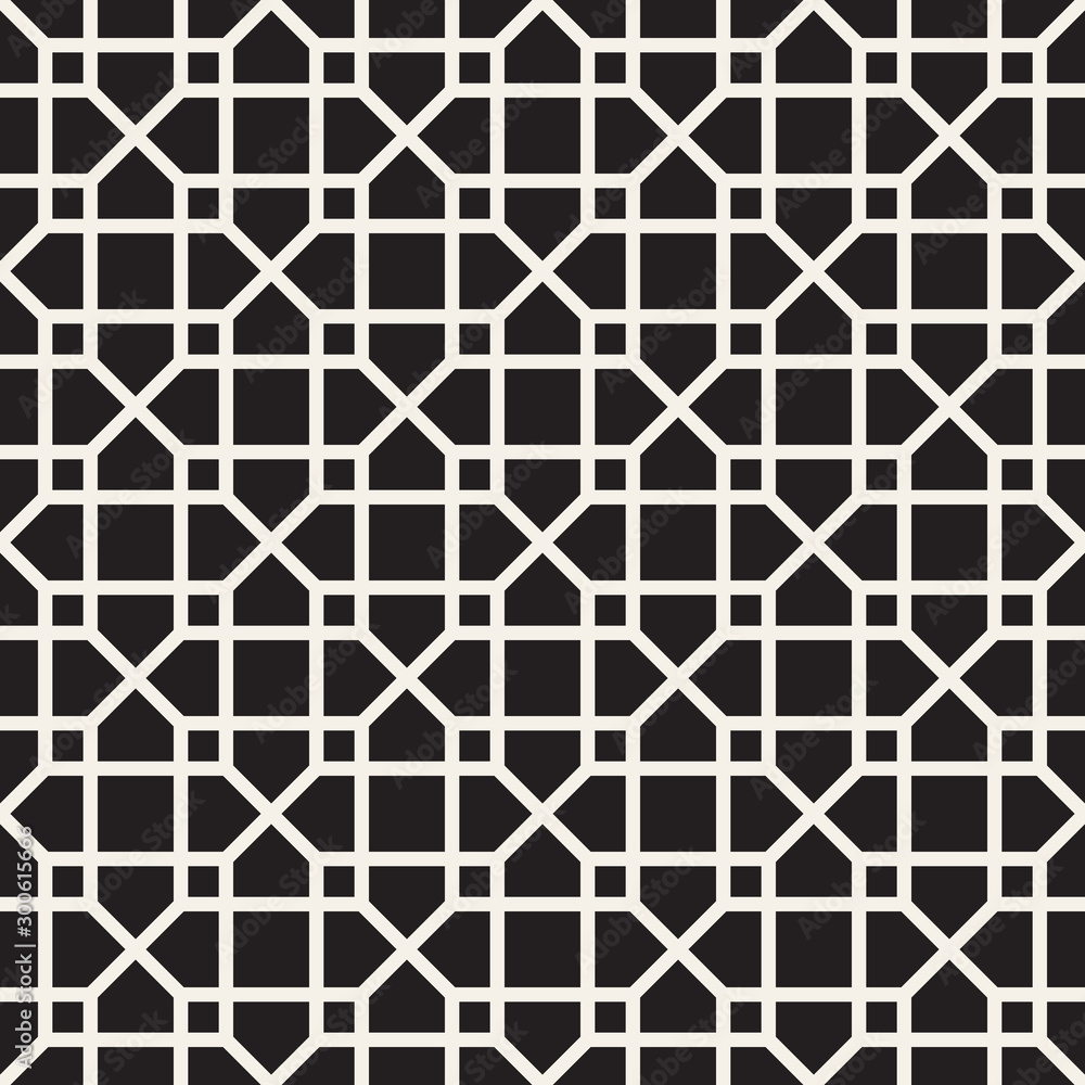 Fototapeta premium Vector seamless pattern. Modern stylish abstract texture. Repeating geometric tiles