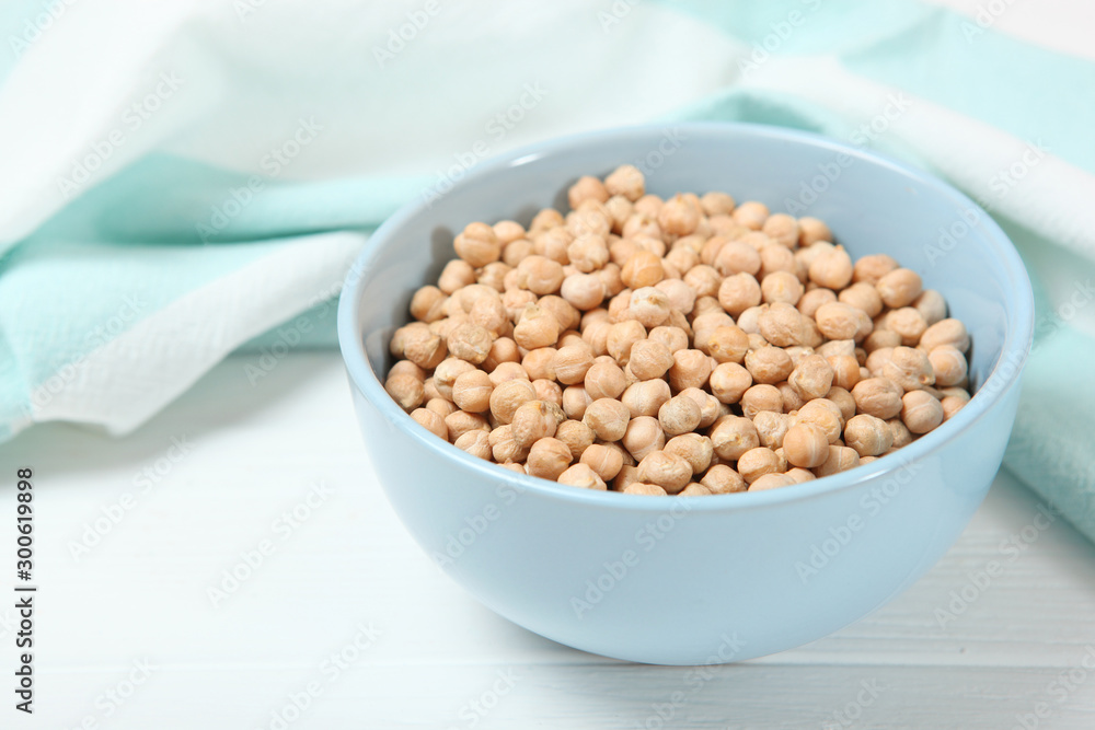 raw chickpeas on the table. raw chickpeas on the table.