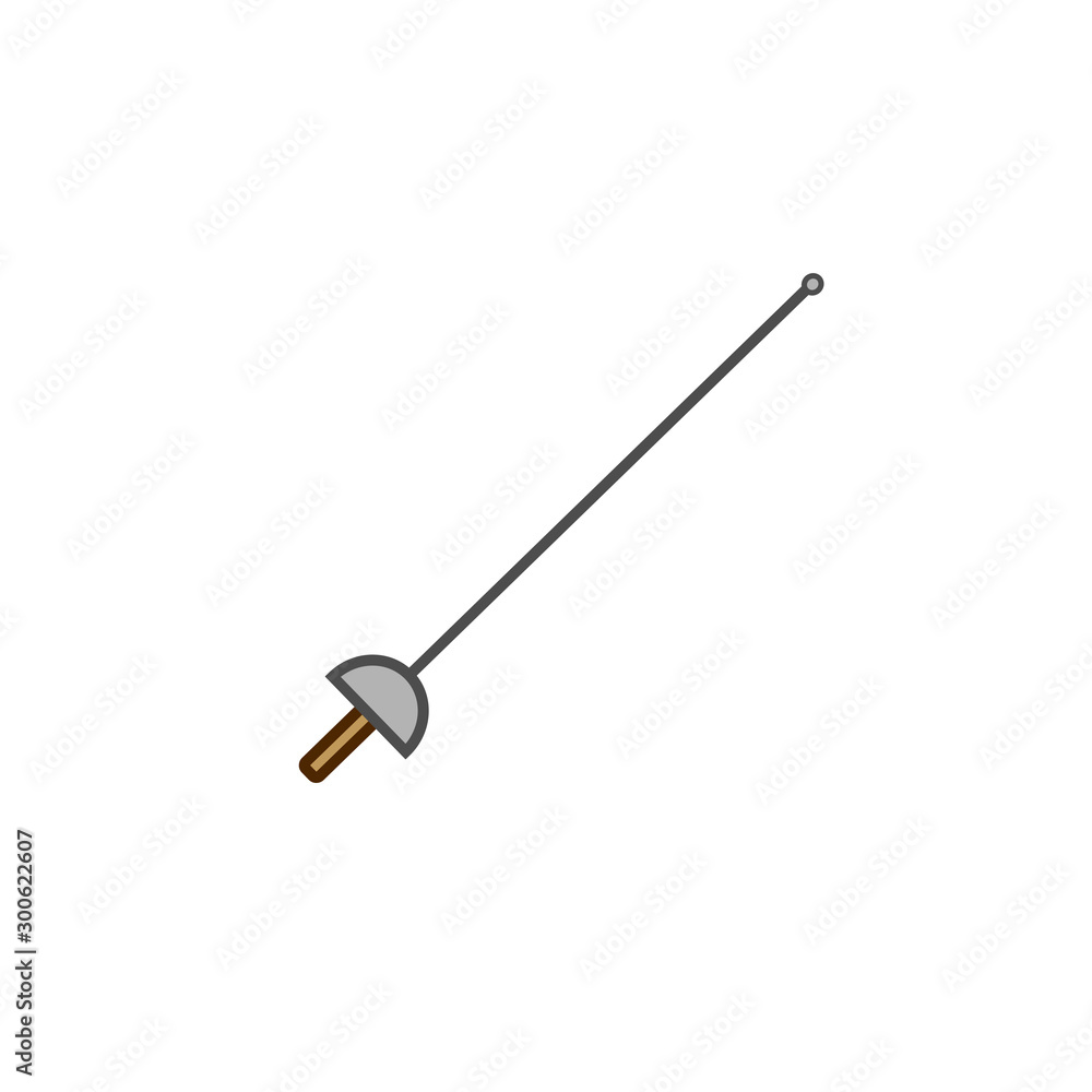 Fencing foil simple icon vector Fencing foil simple icon vector