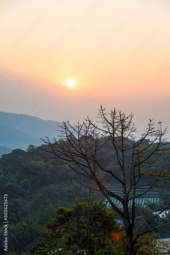 The sunrise in Chiang Mai, Thailand