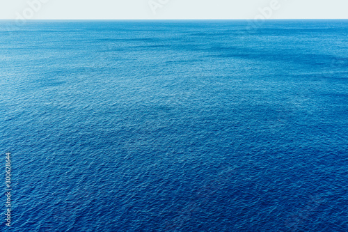 Blue sea surface with waves aerial view photo