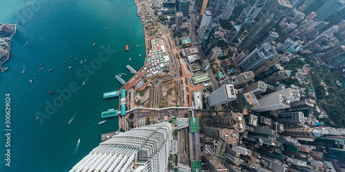 Photography Panoramic aerial view of Hong Kong City