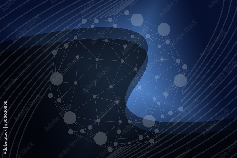 Naklejka premium abstract, blue, wallpaper, design, illustration, technology, pattern, light, texture, backdrop, graphic, digital, art, business, green, futuristic, web, colorful, space, concept, data, wave, element