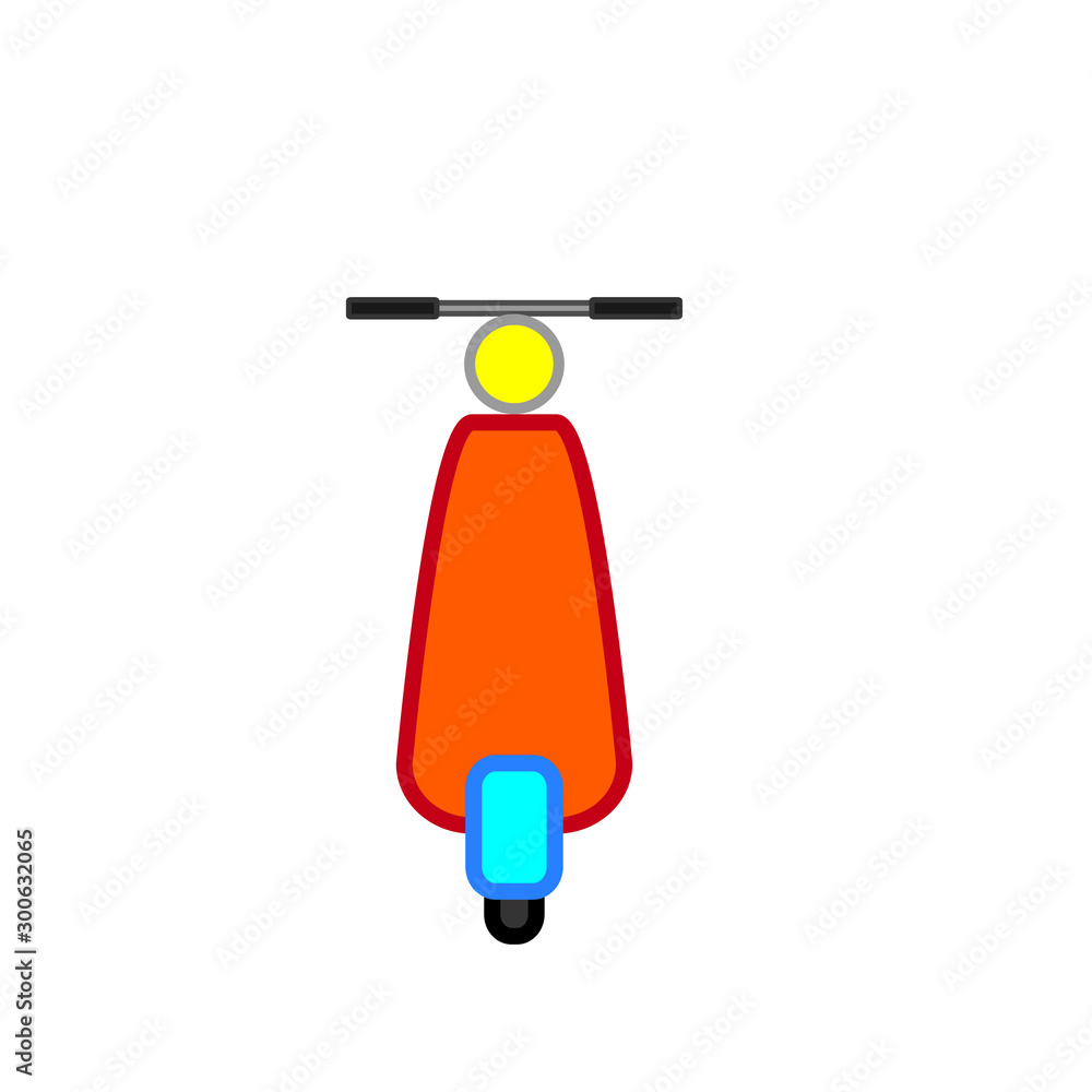 vector simple icon with motorcycle shape