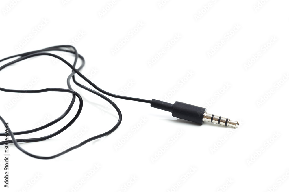 wire with black input isolated on white background - Image wire with black input isolated on white background - Image
