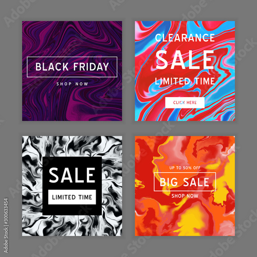 Sale marble vector template