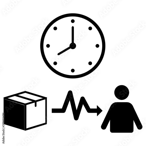 Lead Time Span concept, Product Delivery Duration Timeline Design Vector Supply Chain Icon