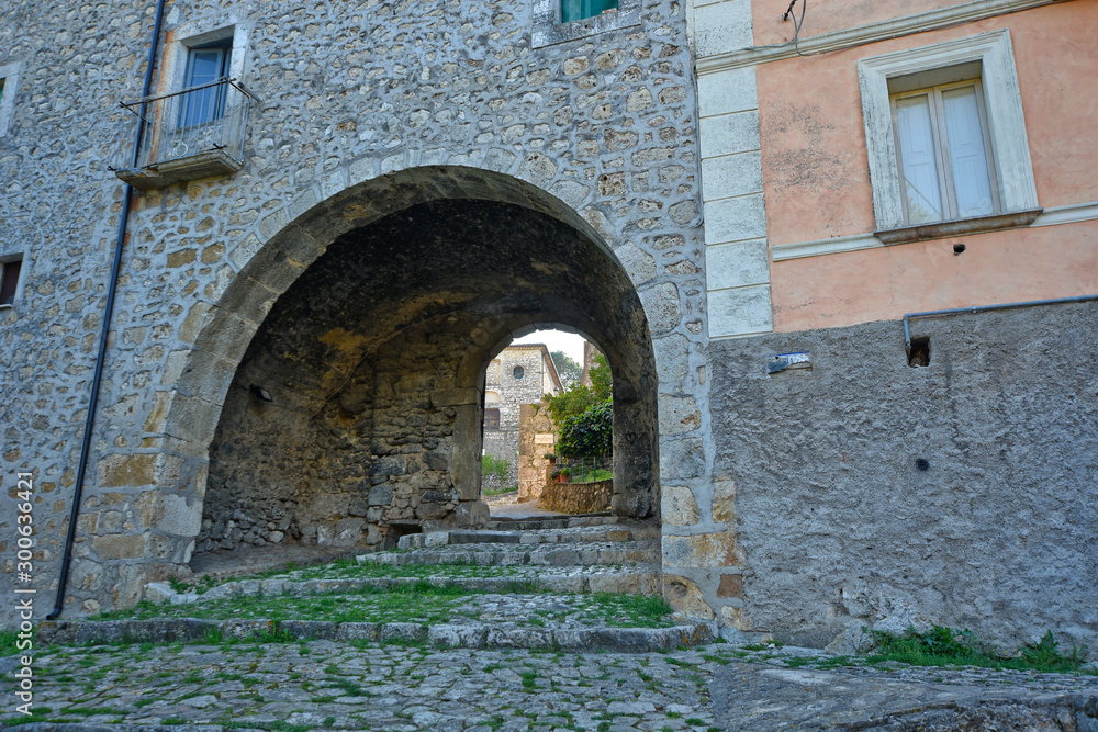 Pico, Italy, 04/21/2018. A day of vacation in a medieval village in the province of Frosinone.