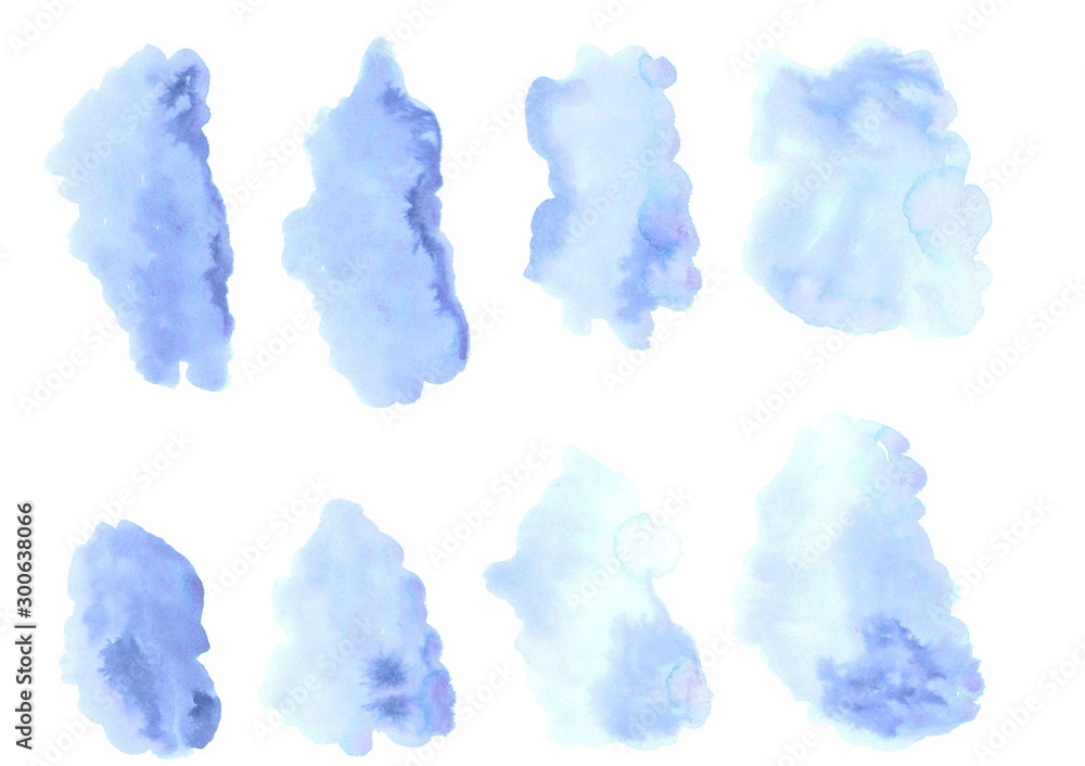 Watercolor Blob Texture. Hand Painted Splash, Splotch