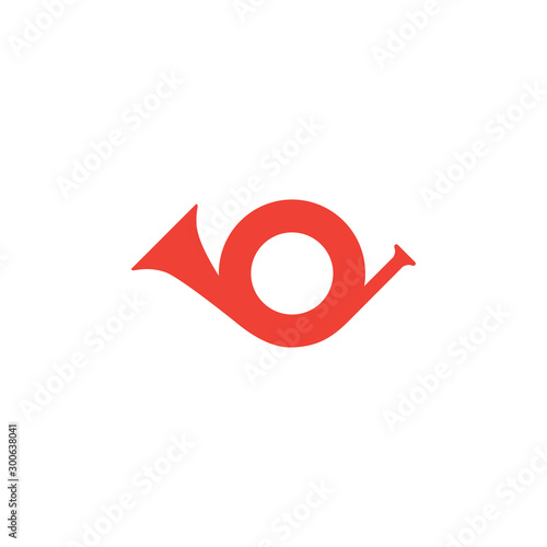 Shehnai Red Icon On White Background. Red Flat Style Vector Illustration. photo