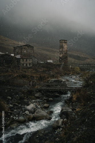 broken town in the mountains of georgia