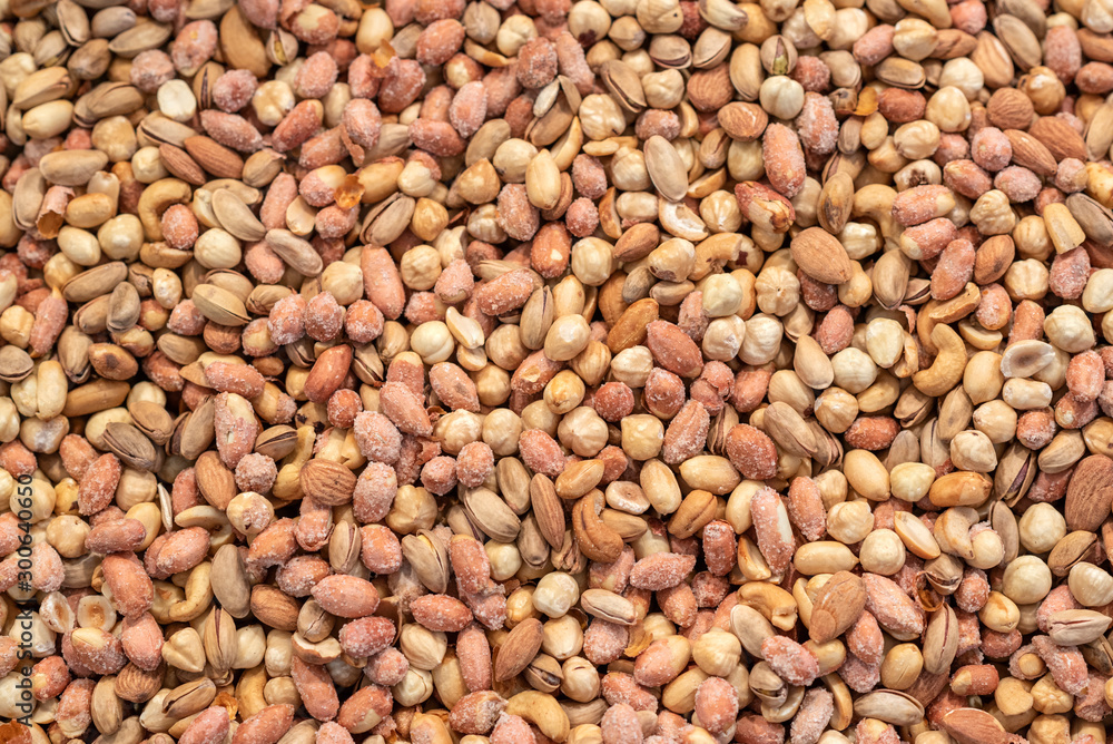 mixed nuts background, organic foods in market mixed nuts background, organic foods in market