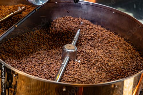 coffee beans factory machine equipment motion soft focus photography 